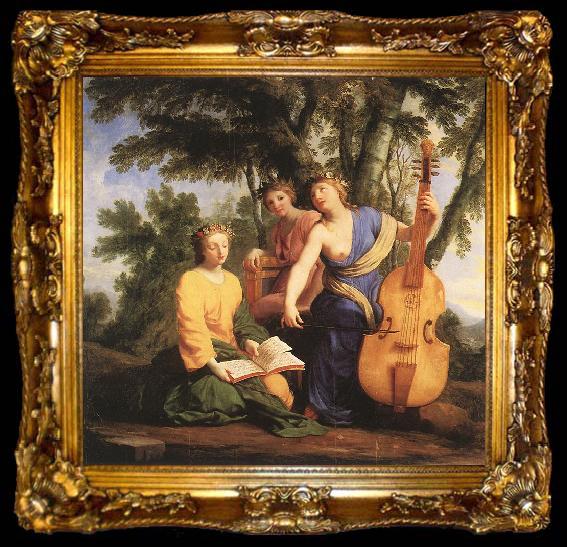 framed  LE SUEUR, Eustache The Muses: Melpomene, Erato and Polymnia, ta009-2